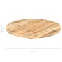 Runde Tischplatte aus massivem Mangoholz 25-27 mm 50 cm von vidaXL, Tischplatten - Ref: Foro24-286005, Preis: 44,50 €, Rabatt: %