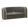 Sofá plegable para perros cojín lavable de lino gris 76x71x30cm de vidaXL, Camas para perros - Ref: Foro24-171116, Precio: 55...