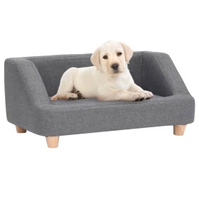 Sofá para perros de lino gris 95x63x39 cm de vidaXL, Camas para perros - Ref: Foro24-171148, Precio: 138,23 €, Descuento: %