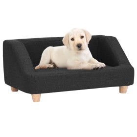 Black linen dog sofa 95x63x39 cm by vidaXL, Beds for dogs - Ref: Foro24-171150, Price: 137,99 €, Discount: %