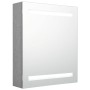 Armario de baño con espejo LED gris hormigón 50x14x60 cm de vidaXL, Tocadores de baño - Ref: Foro24-326479, Precio: 112,35 €,...