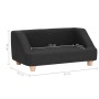 Sofá para perros de lino negro 95x63x39 cm de vidaXL, Camas para perros - Ref: Foro24-171150, Precio: 137,38 €, Descuento: %