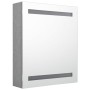 Armario de baño con espejo LED gris hormigón 50x14x60 cm de vidaXL, Tocadores de baño - Ref: Foro24-326479, Precio: 112,35 €,...