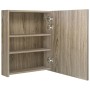 Armario de baño con espejo roble 50x14x60 cm de vidaXL, Tocadores de baño - Ref: Foro24-326484, Precio: 108,10 €, Descuento: %