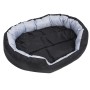 Cojín para perro reversible y lavable gris y negro 110x80x23 cm de vidaXL, Camas para perros - Ref: Foro24-171209, Precio: 62...