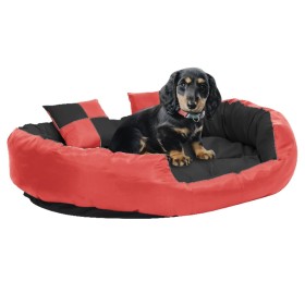 Cojín para perro reversible y lavable rojo y negro 110x80x23 cm de vidaXL, Camas para perros - Ref: Foro24-171217, Precio: 58...