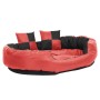 Reversible and washable dog cushion red and black 110x80x23 cm by vidaXL, Beds for dogs - Ref: Foro24-171217, Price: 58,89 €,...