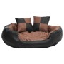 Cojín para perro reversible y lavable negro y marrón 85x70x20cm de vidaXL, Camas para perros - Ref: Foro24-171220, Precio: 46...