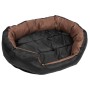 Cojín para perro reversible y lavable negro y marrón 85x70x20cm de vidaXL, Camas para perros - Ref: Foro24-171220, Precio: 46...