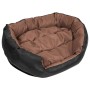 Cojín para perro reversible y lavable negro y marrón 85x70x20cm de vidaXL, Camas para perros - Ref: Foro24-171220, Precio: 46...