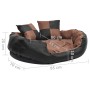 Cojín para perro reversible y lavable negro y marrón 85x70x20cm de vidaXL, Camas para perros - Ref: Foro24-171220, Precio: 46...