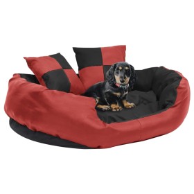 Cojín para perro reversible y lavable rojo y negro 85x70x20 cm de vidaXL, Camas para perros - Ref: Foro24-171216, Precio: 43,...