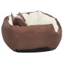 Cojín para perro reversible y lavable marrón y crema 65x50x20cm de vidaXL, Camas para perros - Ref: Foro24-171211, Precio: 38...