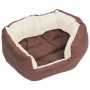 Cojín para perro reversible y lavable marrón y crema 65x50x20cm de vidaXL, Camas para perros - Ref: Foro24-171211, Precio: 38...