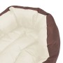 Cojín para perro reversible y lavable marrón y crema 65x50x20cm de vidaXL, Camas para perros - Ref: Foro24-171211, Precio: 38...