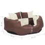 Reversible and washable brown and cream dog cushion 65x50x20cm by vidaXL, Beds for dogs - Ref: Foro24-171211, Price: 38,03 €,...