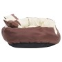 Cojín para perro reversible y lavable marrón y crema 85x70x20cm de vidaXL, Camas para perros - Ref: Foro24-171212, Precio: 41...