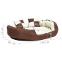 Cojín para perro reversible y lavable marrón crema 110x80x23 cm de vidaXL, Camas para perros - Ref: Foro24-171213, Precio: 63...