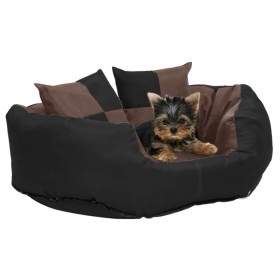 Cojín para perro reversible y lavable negro y marrón 65x50x20cm de vidaXL, Camas para perros - Ref: Foro24-171219, Precio: 41...