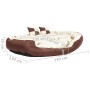 Cojín para perro reversible y lavable marrón crema 150x120x25cm de vidaXL, Camas para perros - Ref: Foro24-171214, Precio: 84...