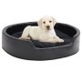 Cama para perros felpa y cuero sintético negra 79x70x19 cm de vidaXL, Camas para perros - Ref: Foro24-171262, Precio: 56,68 €...