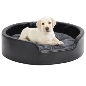 Plush and dark gray synthetic leather dog bed 69x59x19 cm by vidaXL, Beds for dogs - Ref: Foro24-171265, Price: 46,90 €, Disc...