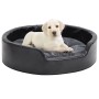 Cama de perros felpa y cuero sintético gris oscuro 69x59x19 cm de vidaXL, Camas para perros - Ref: Foro24-171265, Precio: 46,...