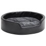 Cama de perros felpa y cuero sintético gris oscuro 69x59x19 cm de vidaXL, Camas para perros - Ref: Foro24-171265, Precio: 46,...