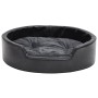 Cama de perros felpa y cuero sintético gris oscuro 69x59x19 cm de vidaXL, Camas para perros - Ref: Foro24-171265, Precio: 46,...