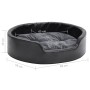 Cama de perros felpa y cuero sintético gris oscuro 69x59x19 cm de vidaXL, Camas para perros - Ref: Foro24-171265, Precio: 46,...