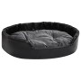 Cama de perros felpa y cuero sintético gris oscuro 90x79x20 cm de vidaXL, Camas para perros - Ref: Foro24-171267, Precio: 72,...