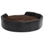 Plush and synthetic leather dog bed black brown 99x89x21 cm by vidaXL, Beds for dogs - Ref: Foro24-171260, Price: 68,17 €, Di...