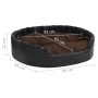 Plush and synthetic leather dog bed black brown 99x89x21 cm by vidaXL, Beds for dogs - Ref: Foro24-171260, Price: 68,17 €, Di...