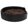 Cama de perros felpa y cuero sintético negro marrón 90x79x20 cm de vidaXL, Camas para perros - Ref: Foro24-171259, Precio: 51...