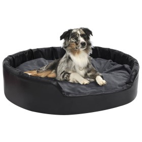 Cama de perros felpa y cuero sintético gris oscuro 99x89x21 cm de vidaXL, Camas para perros - Ref: Foro24-171268, Precio: 69,...