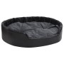 Plush and synthetic leather dog bed dark gray 99x89x21 cm by vidaXL, Beds for dogs - Ref: Foro24-171268, Price: 69,05 €, Disc...