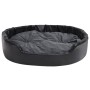 Plush and synthetic leather dog bed dark gray 99x89x21 cm by vidaXL, Beds for dogs - Ref: Foro24-171268, Price: 69,05 €, Disc...