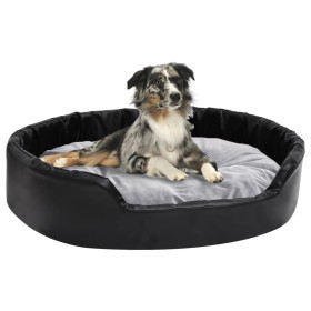 Cama para perros felpa y cuero sintético negro gris 90x79x20 cm de vidaXL, Camas para perros - Ref: Foro24-171255, Precio: 57...