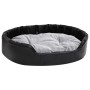 Plush and synthetic leather dog bed black gray 90x79x20 cm by vidaXL, Beds for dogs - Ref: Foro24-171255, Price: 57,49 €, Dis...