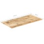 Tischoberfläche aus massivem Mangoholz, 15–16 mm, 100 x 60 cm von vidaXL, Tischplatten - Ref: Foro24-286013, Preis: 80,99 €, ...