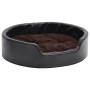 Cama para perros felpa cuero sintético negro marron 69x59x19 cm de vidaXL, Camas para perros - Ref: Foro24-171257, Precio: 32...