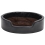 Cama para perros felpa cuero sintético negro marron 69x59x19 cm de vidaXL, Camas para perros - Ref: Foro24-171257, Precio: 32...