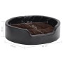 Cama para perros felpa cuero sintético negro marron 69x59x19 cm de vidaXL, Camas para perros - Ref: Foro24-171257, Precio: 32...