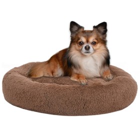 Washable cushion for dogs and cats brown plush 50x50x12 cm by vidaXL, Beds for dogs - Ref: Foro24-171229, Price: 26,44 €, Dis...