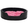 Cama de perros felpa y cuero sintético negro y rosa 79x70x19 cm de vidaXL, Camas para perros - Ref: Foro24-171274, Precio: 42...