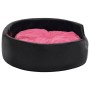 Cama de perros felpa y cuero sintético negro y rosa 79x70x19 cm de vidaXL, Camas para perros - Ref: Foro24-171274, Precio: 42...