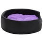 Hundebett aus Plüsch und Kunstleder, schwarz-violett, 99 x 89 x 21 cm von vidaXL, Betten für Hunde - Ref: Foro24-171280, Prei...