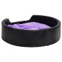 Hundebett aus Plüsch und Kunstleder, schwarz-violett, 99 x 89 x 21 cm von vidaXL, Betten für Hunde - Ref: Foro24-171280, Prei...