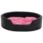 Cama de perros felpa y cuero sintético negro y rosa 99x89x21 cm de vidaXL, Camas para perros - Ref: Foro24-171276, Precio: 62...