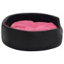 Cama de perros felpa y cuero sintético negro y rosa 99x89x21 cm de vidaXL, Camas para perros - Ref: Foro24-171276, Precio: 62...